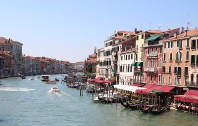 View of buildings in canal