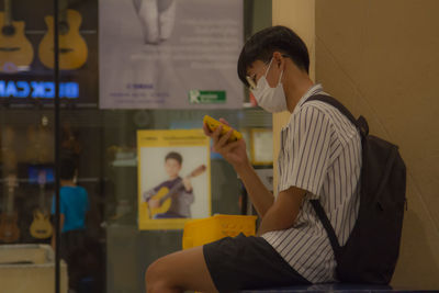 Midsection of woman working