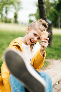 Portrait of smiling boy