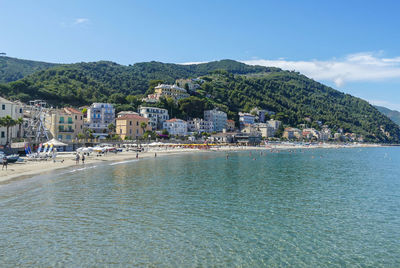 The beautiful beach of laigueglia