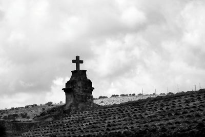 Low angle view of built structure against sky