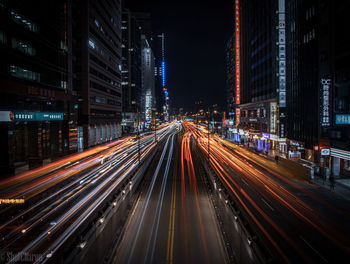 Long exposure light trail shots in taipei