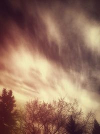 Low angle view of cloudy sky