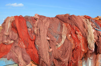 Close-up of red wall