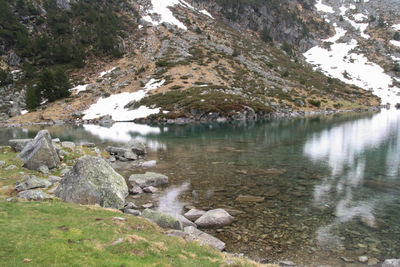River flowing through rocks