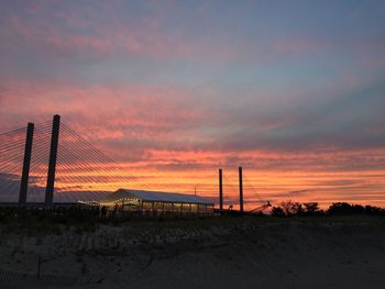 Scenic view of landscape against sky during sunset