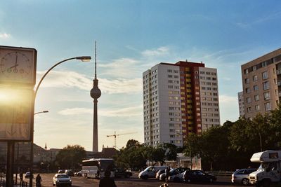 Low angle view of city street