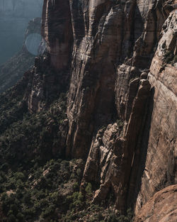 Rock formations on mountain