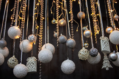 Close-up of christmas decoration hanging