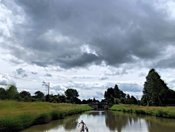 Scenic view of river against sky