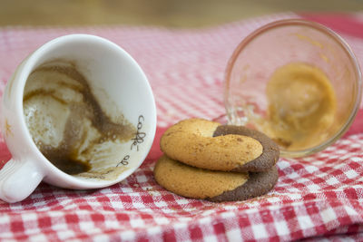 Close-up of coffee on table