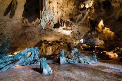 Rock formations in cave