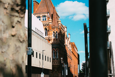 Low angle view of buildings against sky