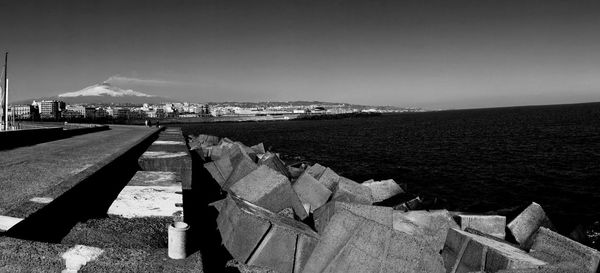 Panoramic view of sea against sky