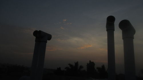 Low angle view of sky at sunset