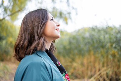 Young woman looking away