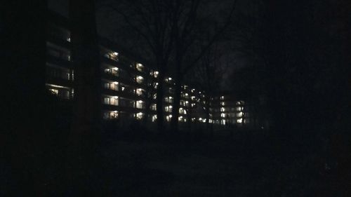 Illuminated city at night