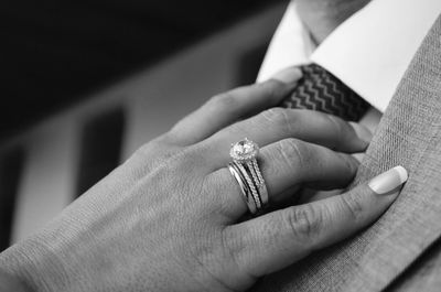 Cropped image of woman holding hands