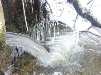 Scenic view of waterfall