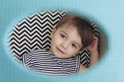 Portrait of cute boy smiling