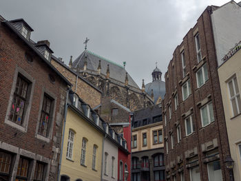 Low angle view of buildings against sky