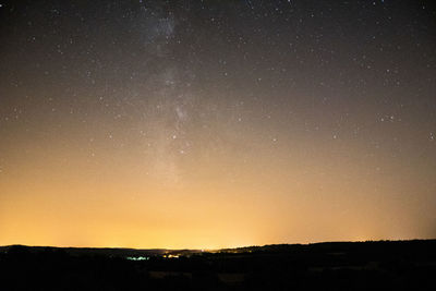 Scenic view of sky at night