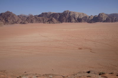 Scenic view of desert against sky