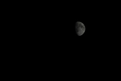 Low angle view of moon in sky