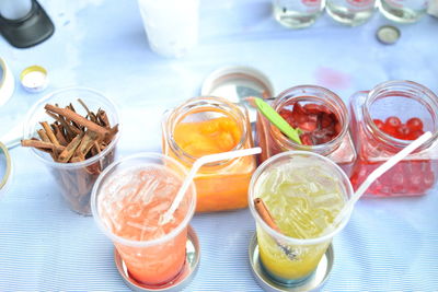 Close-up of food on table