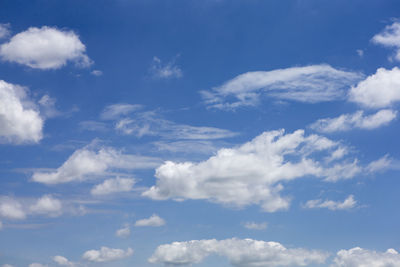 Low angle view of clouds in sky