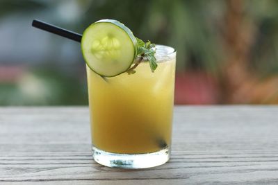 Close-up of drink on table