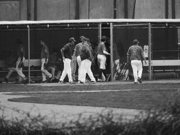 Group of people playing soccer