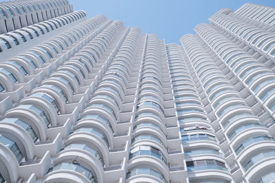 Low angle view of modern building against sky