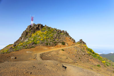 Scenic view of mountain against sky