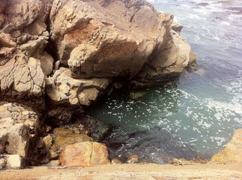 Rock formations in sea