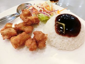 Close-up of food in plate