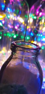 Close-up of glass jar on table