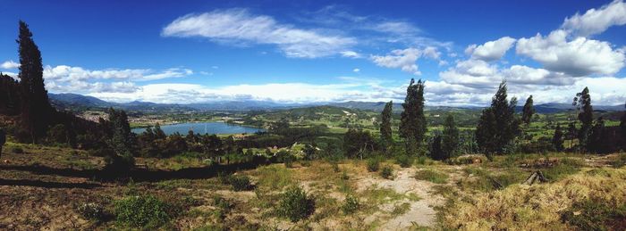 Scenic shot of calm countryside lake