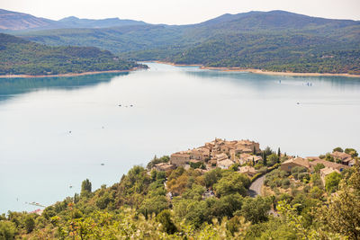 Scenic view of lake against mountain