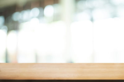Close-up of empty table