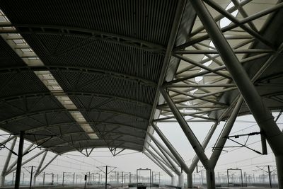 Low angle view of ceiling at railroad station