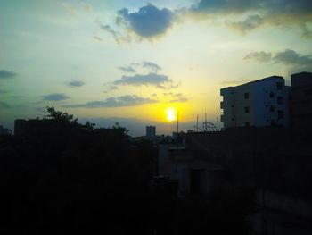 Sun shining through clouds