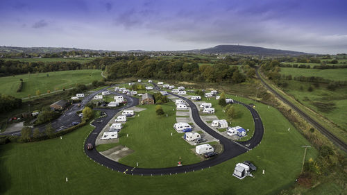 High angle view of park