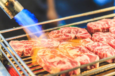 Close-up of meat for sale