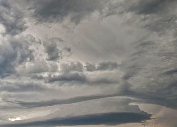 Low angle view of storm clouds in sky