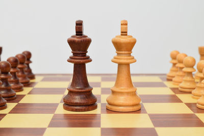 Close-up of chess pieces