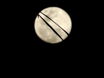 Close-up of moon against black background