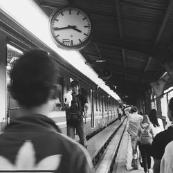 Train at railroad station platform