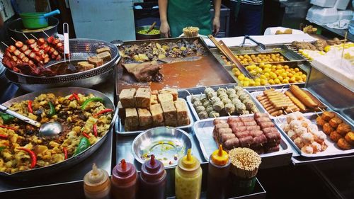 High angle view of food in container