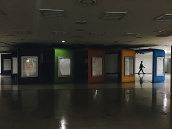 Interior of illuminated building